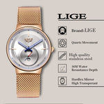 2023 Classic Women Rose Gold Top Brand Luxury Laides Dress Business Fashion Casual Waterproof Watches Quartz Calendar Wristwatch