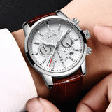 LIGE 2023 Watch Men Fashion Sports Quartz Clocks Mens Watches Top Brand Leather Military Waterproof Date Watch Relogio Masculino