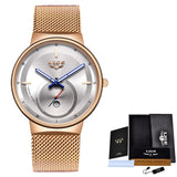 2023 Classic Women Rose Gold Top Brand Luxury Laides Dress Business Fashion Casual Waterproof Watches Quartz Calendar Wristwatch