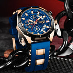 2023 LIGE New Fashion Mens Watches Top Brand Luxury Silicone Sport Watch Men Quartz Date Clock Waterproof Wristwatch Chronograph