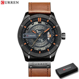 Luxury Watch Brand CURREN Men Military Sports Watches Men's Quartz Date Clock Man Casual Leather Wrist Watch Relogio Masculino