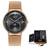 2023 Classic Women Rose Gold Top Brand Luxury Laides Dress Business Fashion Casual Waterproof Watches Quartz Calendar Wristwatch