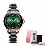 Relogio Feminino SUNKTA Women Watches Waterproof Top Brand Luxury Watch Women With Ceramics And Metal Strap Relojes Para Mujer