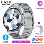 LIGE New Fashion Bluetooth Call Smart Watch Women Physiologic Function Sports Bracelet Waterproof Custom Dial Smartwatch Ladies