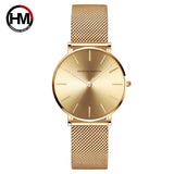 Dropshipping Women Watch Japanese Movement Hannah Martin Brand Stainless Steel Waterproof Fashion Simple Girl Quartz Wristwatch