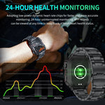 LIGE New For Xiaomi Military Smart Watch Men 3ATM Waterproof Outdoor Sports Fitness Tracker Heart Rate 1.96" BT Call Smartwatch