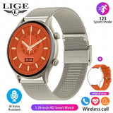 LIGE New Fashion Bluetooth Call Smart Watch Women Physiologic Function Sports Bracelet Waterproof Custom Dial Smartwatch Ladies