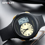 SADNA Fashion Sports Mens Watches Luxury Personality Dual Display Watch For Men Military Clock Luminous Waterproof Reloj Hombre