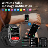 LIGE IP68 Waterproof Outdoor Smart Watch Men 410mAh Large Battery LED Light Health Monitor Sport Watch Bluetooth Call Smartwatch