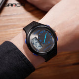 SADNA Fashion Sports Mens Watches Luxury Personality Dual Display Watch For Men Military Clock Luminous Waterproof Reloj Hombre