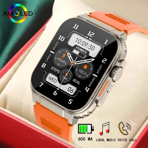 LIGE Call Smart Watch Men 1.96 Inch Full Touch 600mAh Battery Watch Sport Fitness Support Recording Connect TWS Music Smartwatch