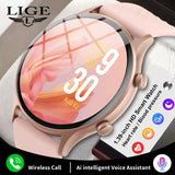 LIGE New Fashion Bluetooth Call Smart Watch Women Physiologic Function Sports Bracelet Waterproof Custom Dial Smartwatch Ladies