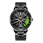 New Men Leather Strap Watches Men Car Wheel Hub Stainless Steel Quartz Watch For Mens Military Sports Watch Relogio Masculino