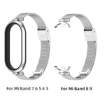 Strap for Mi Band 9 8 Bracelet for Xiaomi Smart Band 8 7 5 6 4 3 NFC Global Version Women Girls Metal Watch Band Wristband