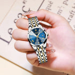 LIGE Original Elegant Luxury Women's Wristwatch Fashion Stainless Band Waterproof Calendar Diamond Quartz Casual Ladies Watches