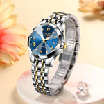 LIGE Original Elegant Luxury Women's Wristwatch Fashion Stainless Band Waterproof Calendar Diamond Quartz Casual Ladies Watches