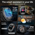 LIGE IP68 Waterproof Outdoor Smart Watch Men 410mAh Large Battery LED Light Health Monitor Sport Watch Bluetooth Call Smartwatch