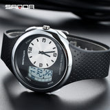 SADNA Fashion Sports Mens Watches Luxury Personality Dual Display Watch For Men Military Clock Luminous Waterproof Reloj Hombre