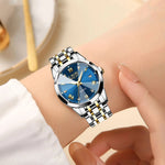 LIGE Original Elegant Luxury Women's Wristwatch Fashion Stainless Band Waterproof Calendar Diamond Quartz Casual Ladies Watches