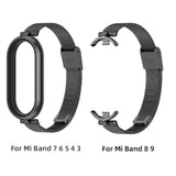 Strap for Mi Band 9 8 Bracelet for Xiaomi Smart Band 8 7 5 6 4 3 NFC Global Version Women Girls Metal Watch Band Wristband