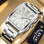 LIGE Luxury Man Wristwatch Waterproof Luminous Chronograph Watch for Men Stainless Steel Men's Quartz Watches reloj hombre