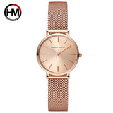 Dropshipping Women Watch Japanese Movement Hannah Martin Brand Stainless Steel Waterproof Fashion Simple Girl Quartz Wristwatch