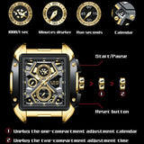 LIGE Big Dial Mens Watches Top Luxury Brand Sport Waterproof Watch Men Chronograph Quartz Clock Automatic Date WristWatches