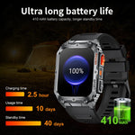 LIGE IP68 Waterproof Outdoor Smart Watch Men 410mAh Large Battery LED Light Health Monitor Sport Watch Bluetooth Call Smartwatch