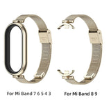 Strap for Mi Band 9 8 Bracelet for Xiaomi Smart Band 8 7 5 6 4 3 NFC Global Version Women Girls Metal Watch Band Wristband