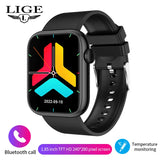 LIGE New Dial Call Smart Watch Women 2022 Full Touch Voice Assistant Sports Fitness Bracelet Temperature monitor Smartwatch Men